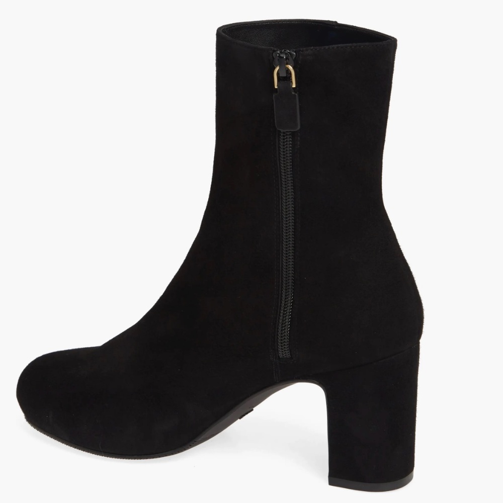 ✨NWT✨ STUART WEITZMAN Gianella Block Heel Booties Boots in Black Sz 9M, EU 39.5 - Picture 4 of 7